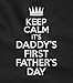 Fathers Day Gift - Keep Calm It's Daddy's First Father's Day Baby Onesie 3 - 6 months Wow pink