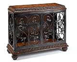 Grand Estates Metal & Wood Display Cabinet Console Table