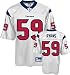 DeMeco Ryans Jersey: Reebok White Replica #59 Houston Texans Jersey - Medium