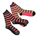Women and Girls Valued Trouser Socks 6-Pair Crew Socks (Thin Stripe)