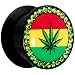 1/2" Rasta Pot Leaf Acrylic Stash Plug