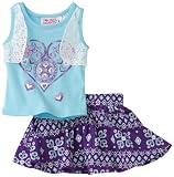 Young Hearts Baby-Girls Infant Mock 2 Piece Top and Woven Skooter Set