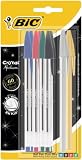 Produkt-Bild: BIC Deutschland Cristal + Cristal Celebrates Einweg-Kappenkugelschreiber sortiert, Strichst&auml;rke 0,4 mm Blister &agrave; 10