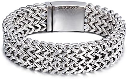 Multi-Strand Fashion Stainless Steel Men's link Bracelet 9 Inch