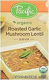 Pacific Natural Foods All Natural Roasted Garlic Mushroom Lentil Soup, 17 Ounce Boxes (Pack of 12)