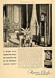 1930 Ad Revere Clocks Telechron Motor Louis XIV Decor - Original Print Ad