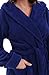 Alexander Del Rossa Womens Turkish Terry Cloth Robe, Thick Hooded Bathrobe, Small-Medium Navy Blue (A0105WNBMD)