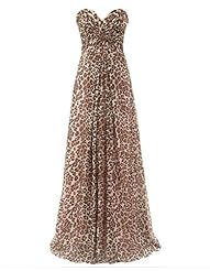 Chiffon Leopard Print Evening Dress/Prom Dress 