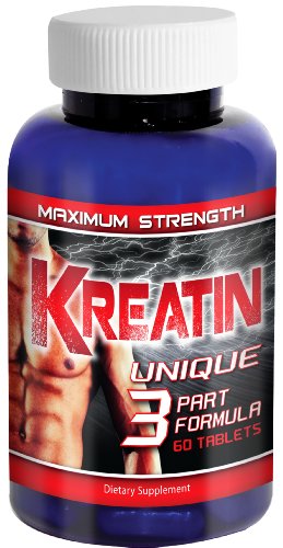Kreatin(TM) - Pure Creatine Monohydrate Supplement, 5000mg Pills, Optimum Tri-Phase Formula - Muscle Performance and Development Supplement