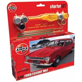 Airfix A50091 Ford Escort Mk I 1:32 Scale Classic Car Category 2 Gift Set including paint glue & brushes