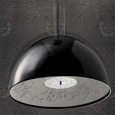 Pendant Lights 220V Resin Die-Casting Pattern Simple Modern ( Color : Black )