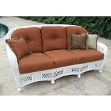 51KqUPc0v5L. SL160  North Cape Montego Resin Wicker 3 Seater Sofa   White