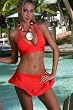 Women's Swimsuit Separate by Blue Sky Swimwear Red Sonic: Flirt skirt: Swimsuit Sold Separately