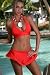 Women's Swimsuit Separate by Blue Sky Swimwear Red Sonic: Piped Halter Top: Swimwear Top Only