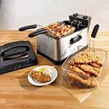 Brylane Home Triple Basket Deep Fryer (STAINLESS STEEL,0)