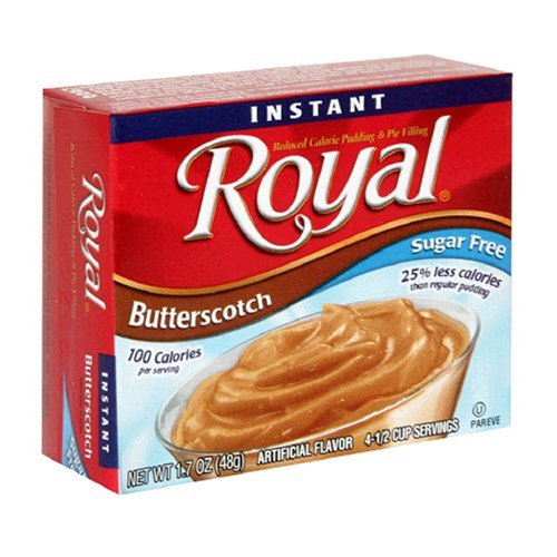 Royal Instant Pudding Sugar Free Butterscotch 17ounce Pack Of 12 by