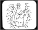 Decorated Mouse Pad with man, black and white, bushes, Polynesia, horse, Hawaii, sitting, equine, animal, riding