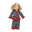 Black White Polka Dot with Red Trim 2pc Pajama Set -- Fits 18" American Girl Doll