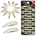 Dofash Snap hair clips metal grips 5cm/2in basic hair accessories 12pcs (Blonde)