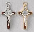 Saint Benedict Crucifix in Silver Brown or Gold Brown - 3'' in Height - MADE IN ITALY