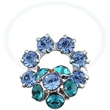 Pugster Round Blue Flower Studded Toe Ring