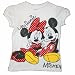 Mickey and Minnie Mouse Girls T Shirt (Print on Front and Back)