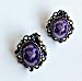 Antique Cameo Fashion Earrings (Purple)