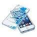 Appbox Flowing Liquid Swimming Magic Maze Transparent Hard 3d Liquid Case Cover Shell for Iphone 5 5s (Blue)