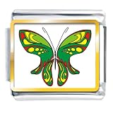 Exotic Green Butterfly Pugster Photo Italian Charms