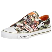 Ed Hardy Lowrise Canvas 29SLR304K, Unisex - Kinder Sneaker