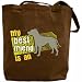Canvas Tote Bag Brown  My Best Friend Is A American Pit Bull Terrier  Dog