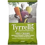 Tyrrells Veg Crisps Beetroot, Parsnip & Carrot 40g - Pack of 6