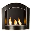 Wall-Mounted Indoor/Outdoor Fireplace - Black
