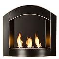 Wall-Mounted Indoor/Outdoor Fireplace - Black