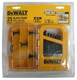 DEWALT DW1164 25 Piece Black Oxide Drill Bit Set