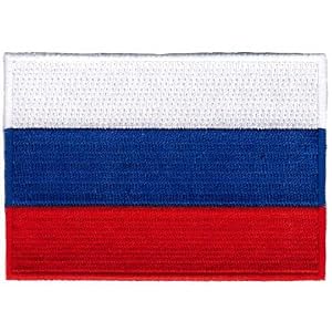 Russia Flag Embroidered Patch Russian Federation Iron-On National Emblem
