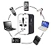 WV-LINK Universal All in One Worldwide Travel Power Plug Wall AC Adapter Charger with Dual USB Charging Ports for USA EU UK AUS