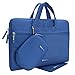 Evecase Laptop Dual Layer Soft Sleeve Bag Carrying Case Briefcase with Handle + Pouch Case and Mouse Pad for HP Stream 13 - Blue
