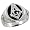 Sterling Silver Men's Black Onyx Masonic Ring w/ CZ Stones & Textured Sides, 5/8 in. (16mm) wide, size 8
