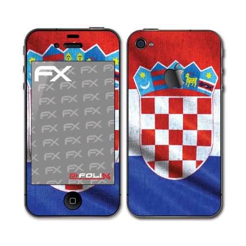 atFoliX Fu&szlig;ball EM 2012 Kroatien Flagge Designfolie f&uuml;r Apple iPhone 4/4S Preisvergleich
