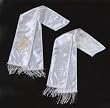 Baptism Stole, or Wide Scarf, with Guardian Angel and Gold or Silver Lettering, in Spanish