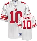 Eli Manning Jersey: Reebok White Replica #10 New York Giants Jersey