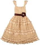 Sweet Heart Rose Girls 7-16 Ruffled Dress W/ Flower