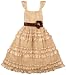 Sweet Heart Rose Girls 7-16 Ruffled Dress W/ Flower,Ivory,10