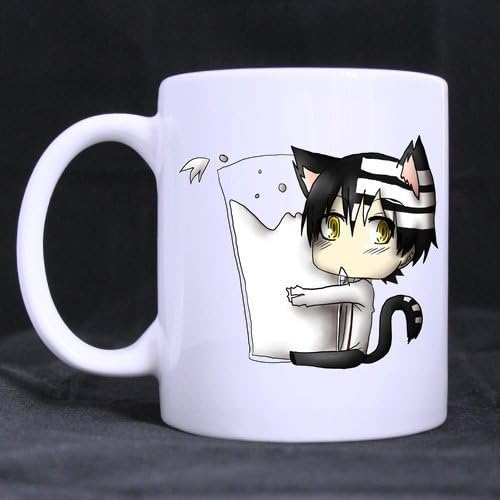 Japanese Cartoon Ghost Death God Customized Design White Mug Coffee Mug Creative Milk Mug Personalized Tea Cup 11OZ