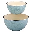 Paula Deen Signature 2-pc. Enamel on Steel Mixing Bowl Set, Blue