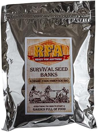 Survival Seed Bank - 100% Organic GMO Free Seeds- Everything You Need to Grow a Survival Garden - 16 Varieties Vegetables + Fruits with Essential Nutrients - The PERFECT Intro to Survival Gardening and Food