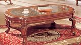 French Provincial Glass Coffee Table By Coaster Furniture