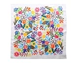 ひびのこづえハンカチ FLOWERS ワンサイズ 白 ひびのこづえハンカチ FLOWERS ワンサイズ 白