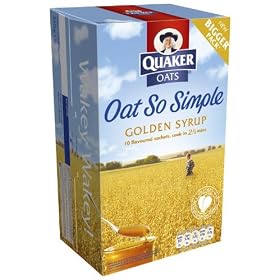 Quaker Oatso Simple Golden Syrup Porridge 360 g (Pack of 9)